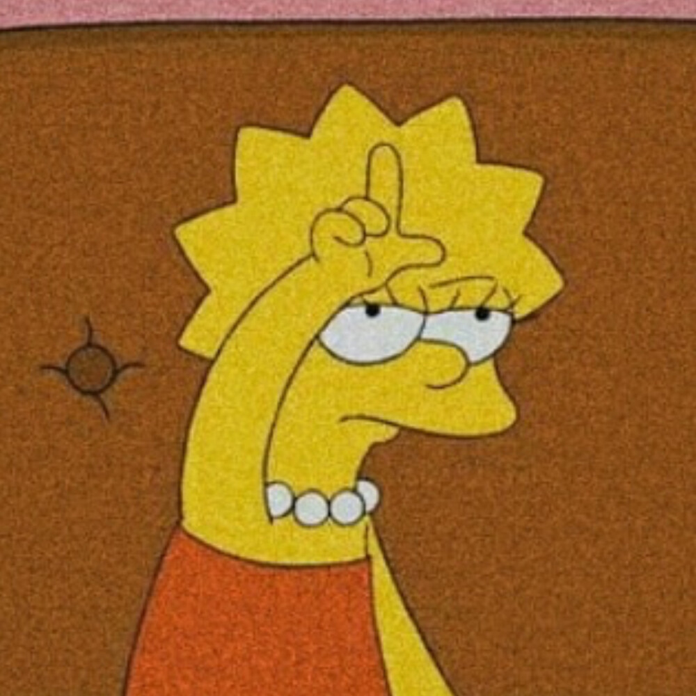 辛普森家庭
#莉莎-辛普森
#卡通头像
#可爱头像
#沙雕头像
