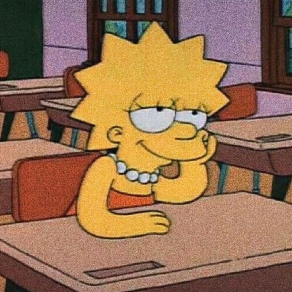 辛普森家庭
#莉莎-辛普森
#卡通头像
#可爱头像
#沙雕头像
