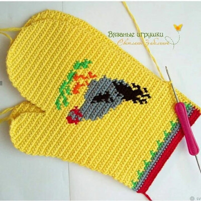 情侣小鸡提花隔热垫/手套像素画8-6
作者见水印，转自网络