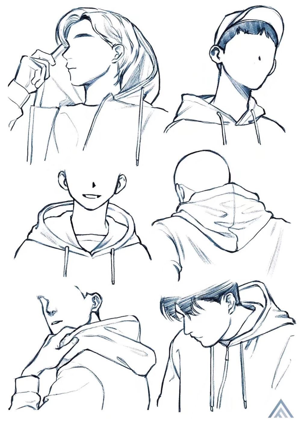 衣服褶皱和帽衫画法