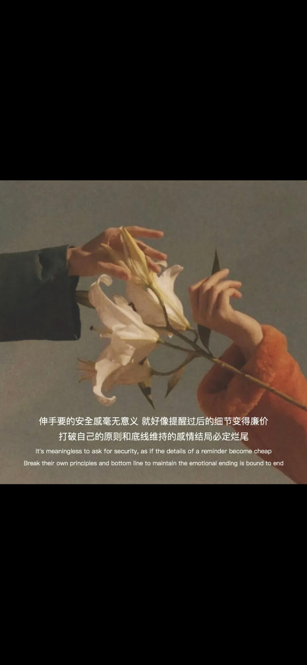 「 不可能的事 别问 别等 别期待 」 #朋友圈背景图#文字句子#句子