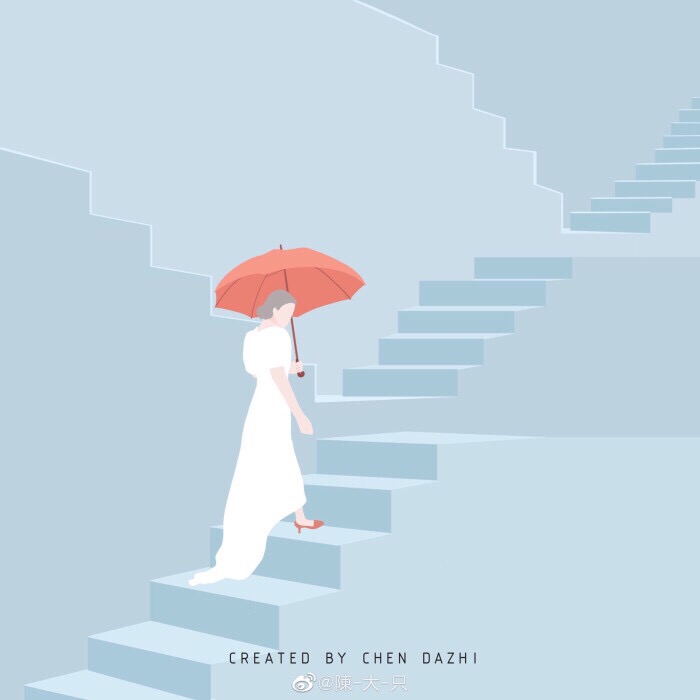 “爱情不是终点，陪伴才是归宿。”
/蓝色手绘。/女人手绘。/清新。/头像。/背景图。/
画师：陈大只