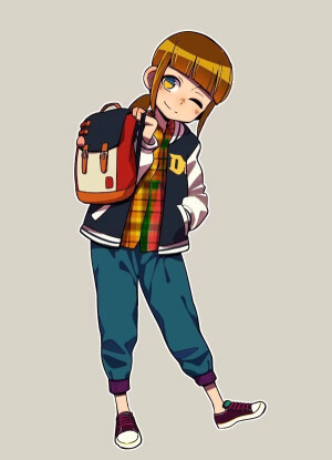 简洁清新的萌系人物插画！

动态、配色、神态及手部的处理都可以参考哦

tumblr：moni-o