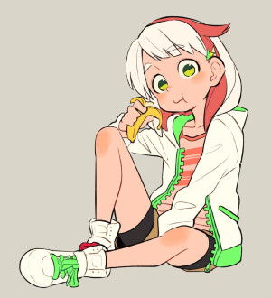 简洁清新的萌系人物插画！

动态、配色、神态及手部的处理都可以参考哦

tumblr：moni-o