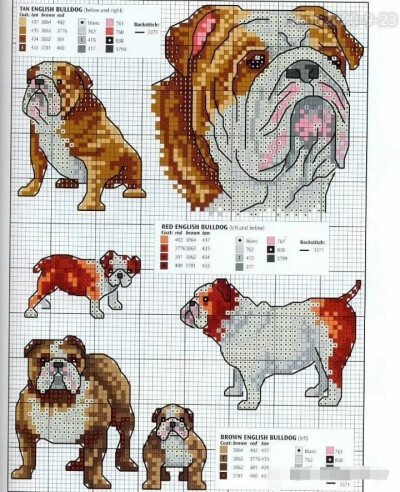 十字绣图纸•萌宠系列（狗狗）