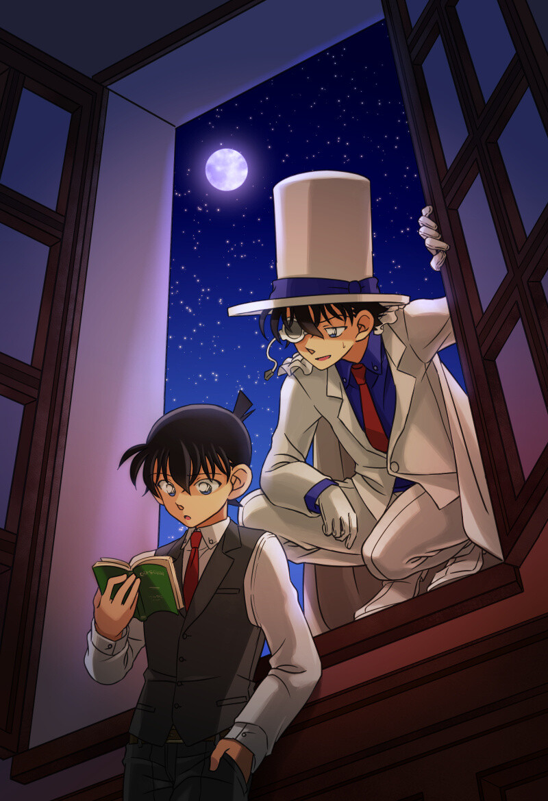 神仙画师微博转载二次元工藤新一毛利兰新兰… - 堆糖,美图壁纸兴趣社