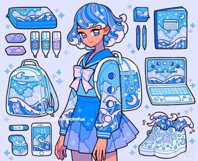 Ins蒸汽波糖果风插画