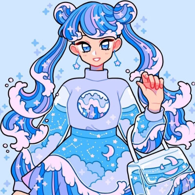 Ins蒸汽波糖果风插画