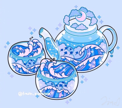 Ins蒸汽波糖果风插画