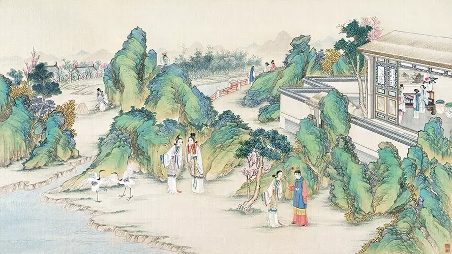 清代著名国画大师孙温先生工笔重彩绘制的230幅巨幅图画现存藏于大连旅顺博物馆