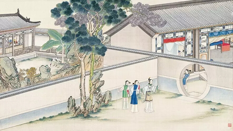 清代著名国画大师孙温先生工笔重彩绘制的230幅巨幅图画现存藏于大连旅顺博物馆