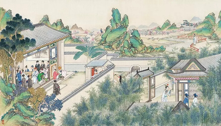 清代著名国画大师孙温先生工笔重彩绘制的230幅巨幅图画现存藏于大连旅顺博物馆