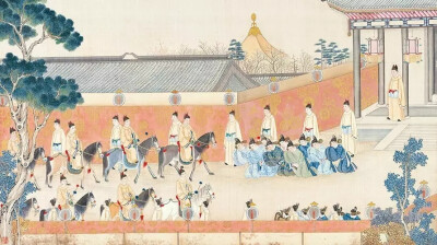 清代著名国画大师孙温先生工笔重彩绘制的230幅巨幅图画现存藏于大连旅顺博物馆