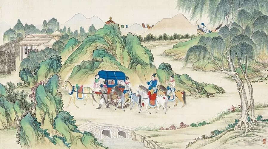 清代著名国画大师孙温先生工笔重彩绘制的230幅巨幅图画现存藏于大连旅顺博物馆