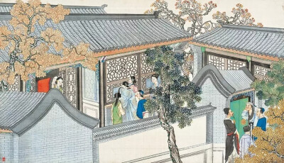 清代著名国画大师孙温先生工笔重彩绘制的230幅巨幅图画现存藏于大连旅顺博物馆