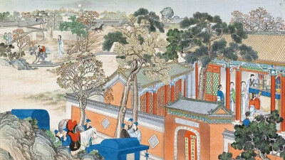 清代著名国画大师孙温先生工笔重彩绘制的230幅巨幅图画现存藏于大连旅顺博物馆