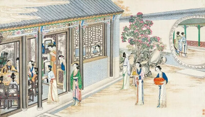 清代著名国画大师孙温先生工笔重彩绘制的230幅巨幅图画现存藏于大连旅顺博物馆