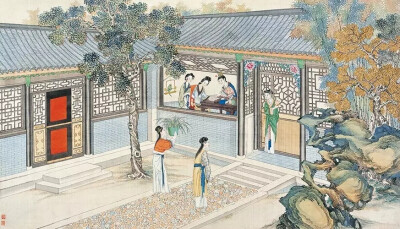 清代著名国画大师孙温先生工笔重彩绘制的230幅巨幅图画现存藏于大连旅顺博物馆