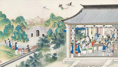 清代著名国画大师孙温先生工笔重彩绘制的230幅巨幅图画现存藏于大连旅顺博物馆