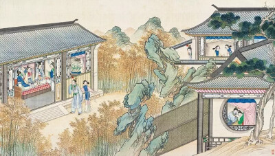 清代著名国画大师孙温先生工笔重彩绘制的230幅巨幅图画现存藏于大连旅顺博物馆