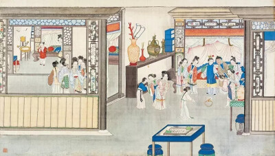 清代著名国画大师孙温先生工笔重彩绘制的230幅巨幅图画现存藏于大连旅顺博物馆