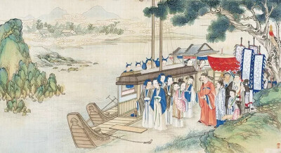 清代著名国画大师孙温先生工笔重彩绘制的230幅巨幅图画现存藏于大连旅顺博物馆