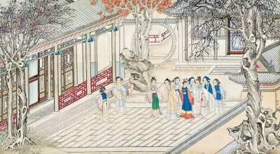 清代著名国画大师孙温先生工笔重彩绘制的230幅巨幅图画现存藏于大连旅顺博物馆