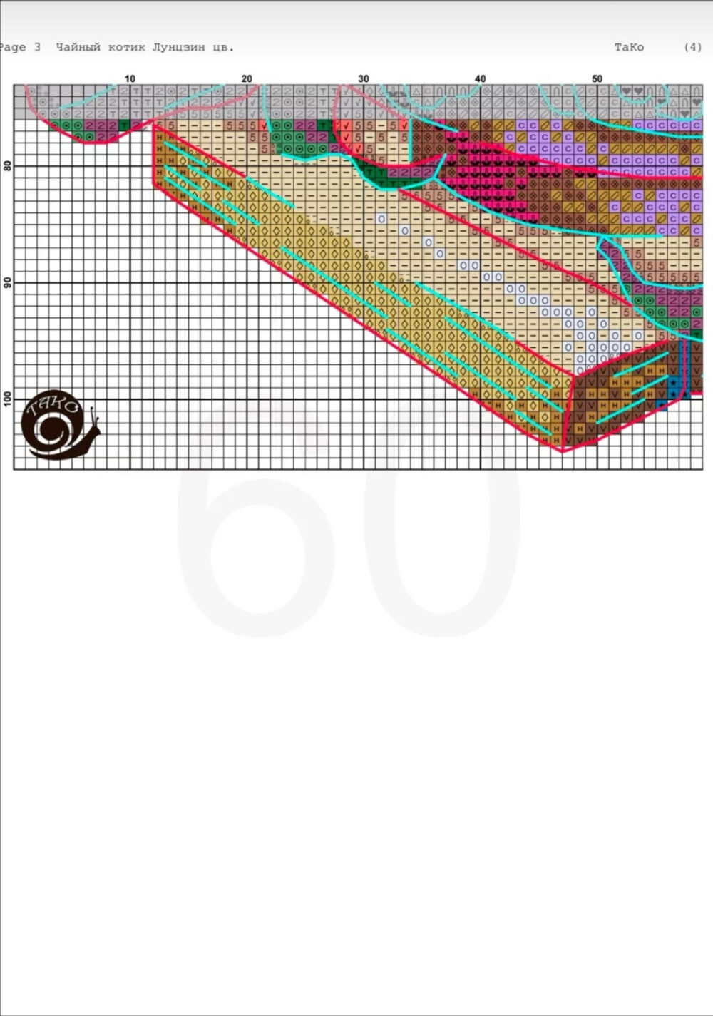 十字绣图纸•绿茶猫