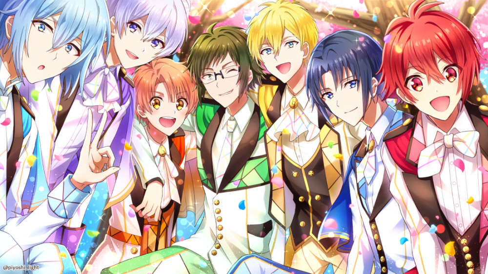 idolish7
七濑陆、和泉一织、二阶堂大和、和泉三月、四叶环、逢坂壮五、六祢凪
画师: 雛氏光
图源:pixiv