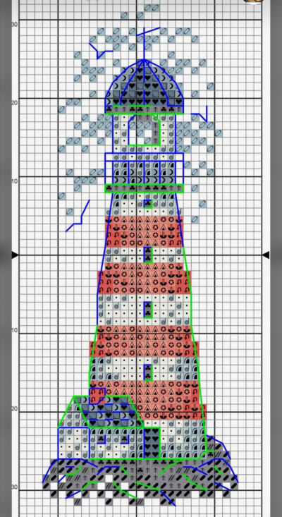 十字绣图纸•灯塔