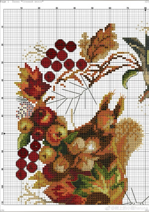 十字绣•四季花环•秋