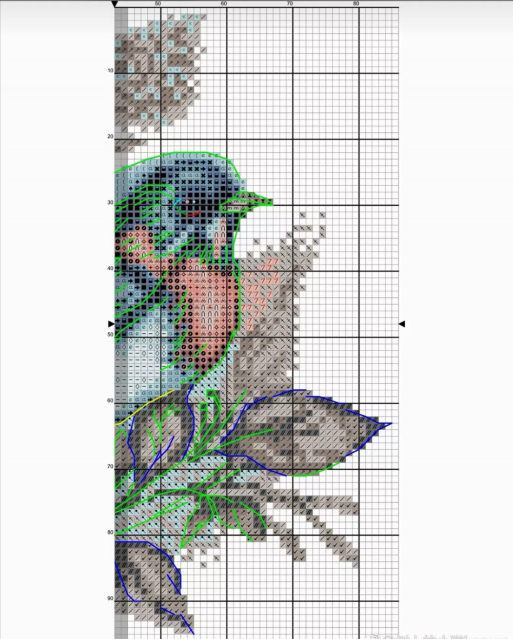 十字绣图纸•翠鸟图5