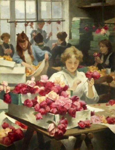 Flower Makers, Samuel Melton Fisher (英，1859-1939) 