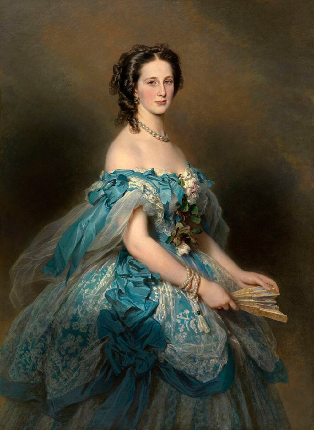 Franz Xaver Winterhalter (1805-1873)
“Grand Duchess Alexandra Iosifovna of Russia” (1859)
Oil on canvas
Part of the Royal Collection of the United Kingdom ​​​