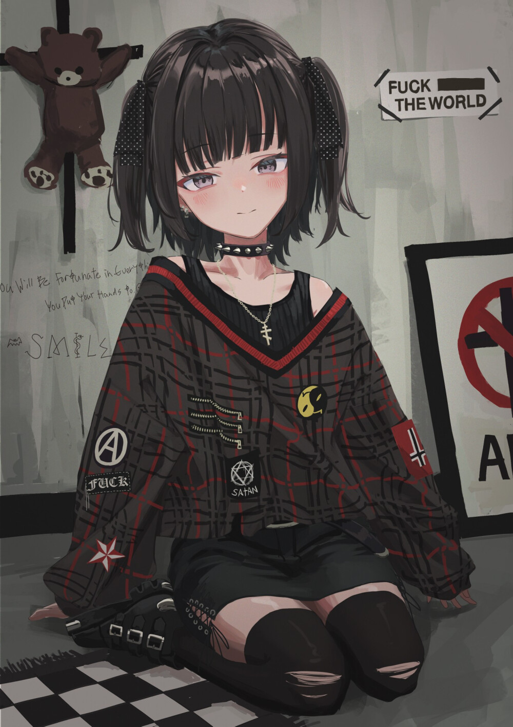 来自画师なで肩(twi:@nade_gata )#画画# #绘画# #插画# #动漫壁纸