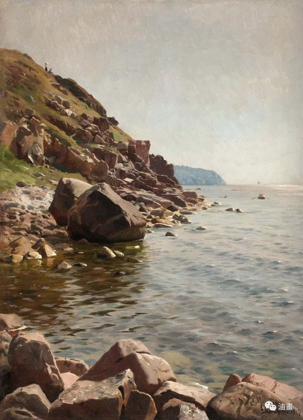 蒙森德
著名风景画大师Peder Mork Monsted，丹麦的现实主义画家蒙森德（Peder Mork Monsted 1859-1941），以画风景画而著名，他是一个浪漫主义者，以描绘壮丽的景观和古迹方面见长的艺术家，对细节和色彩把握深有研究。
