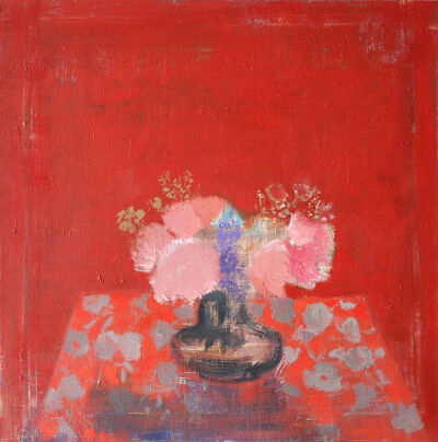 Melanie Parke
“Peony Vase on Damask”
