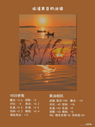 黄油相机&VSCO
最常用的16种滤镜（上）