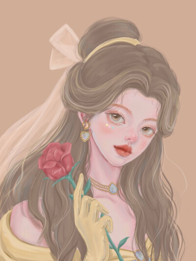 迪士尼公主手绘头像（cr:万万岁Lancyy）