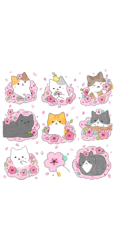 猫咪插画壁纸