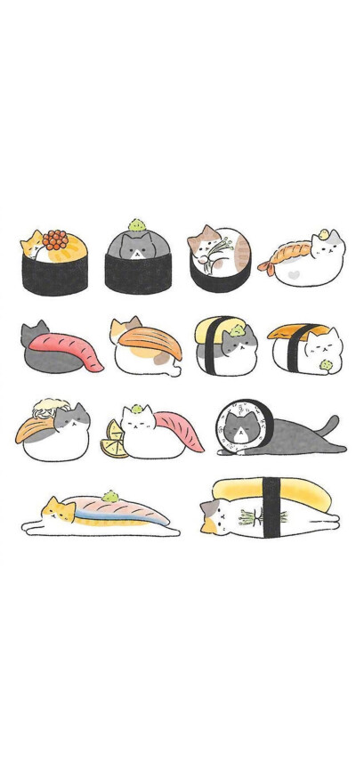 猫咪插画壁纸