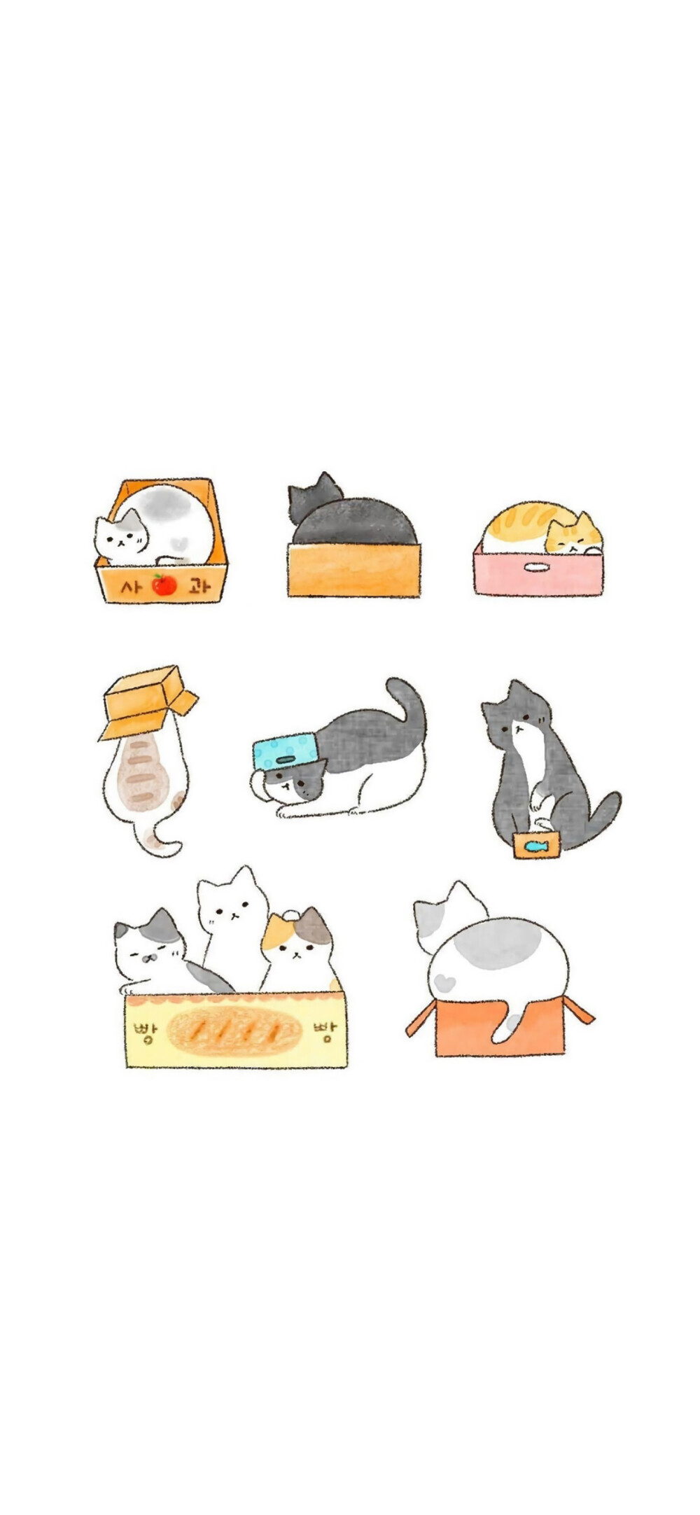 猫咪插画壁纸