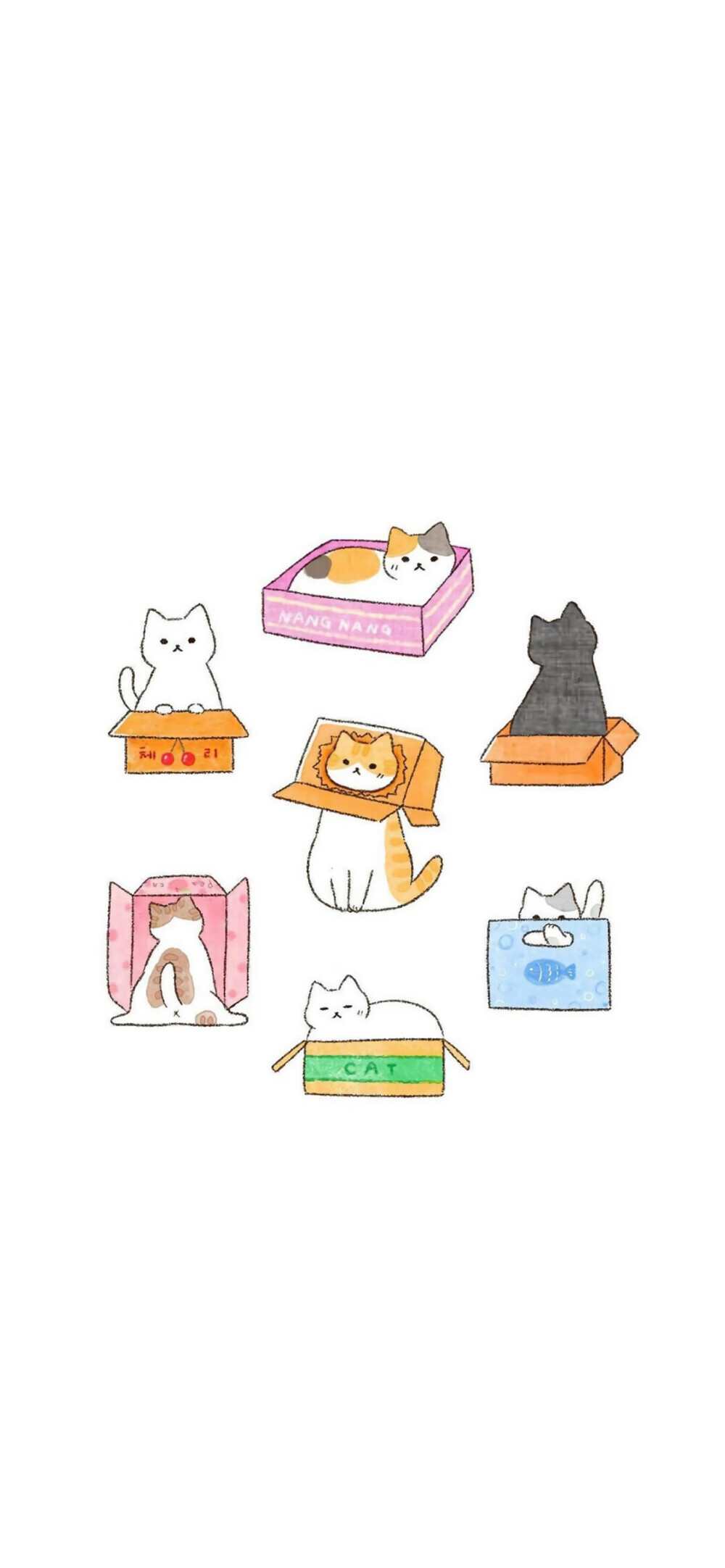 猫咪插画壁纸