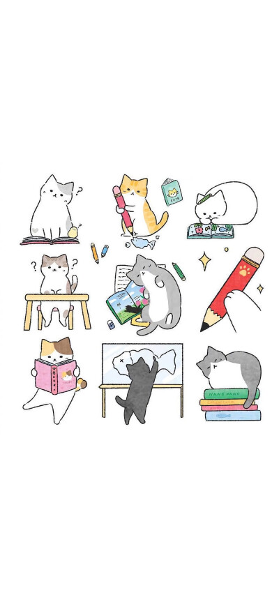 猫咪插画壁纸