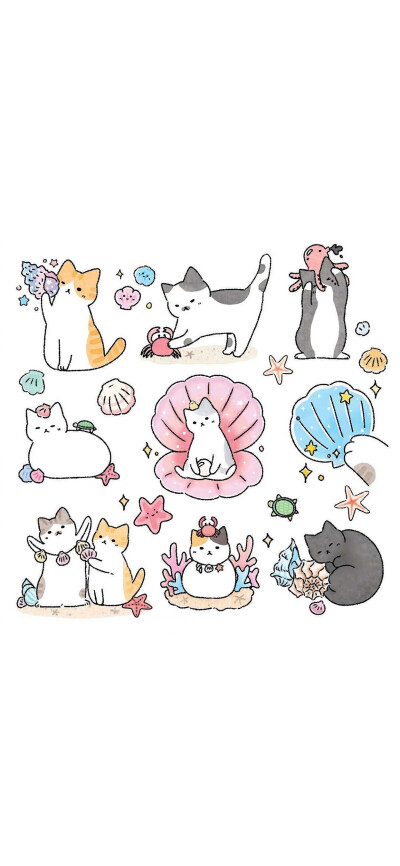 猫咪插画壁纸