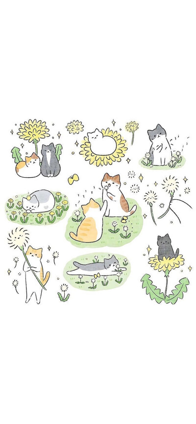 猫咪插画壁纸