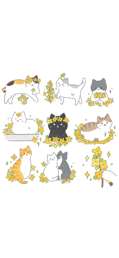 猫咪插画壁纸