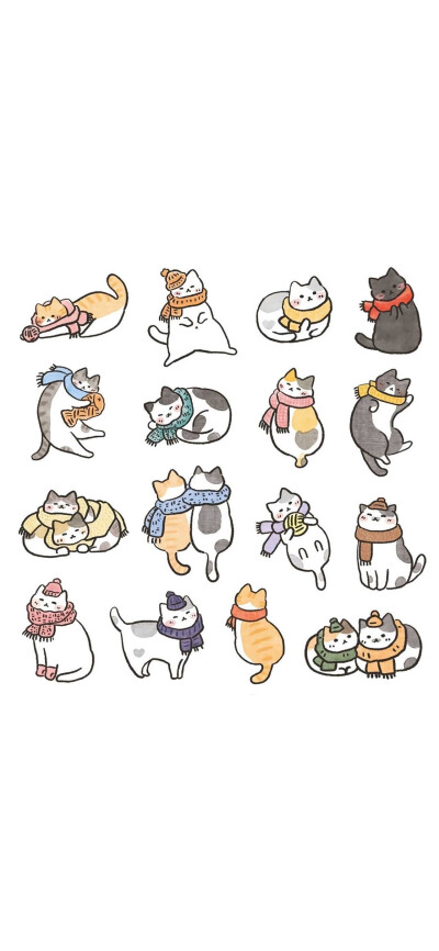 猫咪插画壁纸