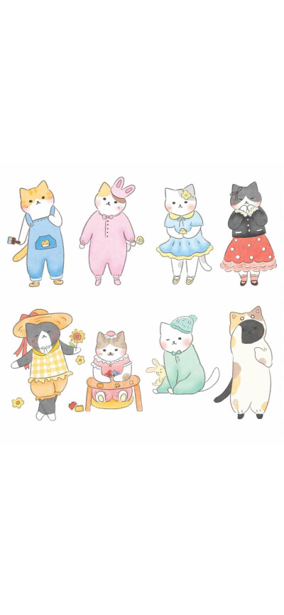 猫咪插画壁纸