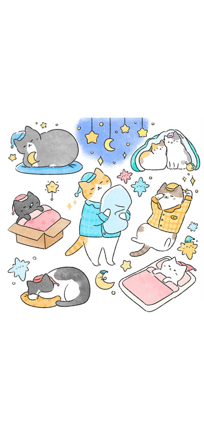 猫咪插画壁纸